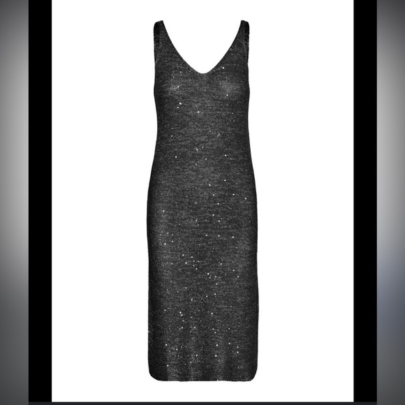 BNWT Vero Moda Women’s VMLEILANI NEW STRAP V-NECK BLK DRESS size S - Picture 2 of 6